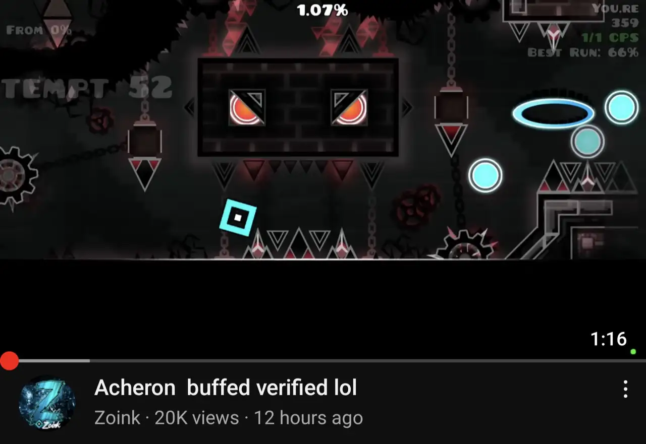 Zoink verifies an Acheron buffdate, image from GD Today.