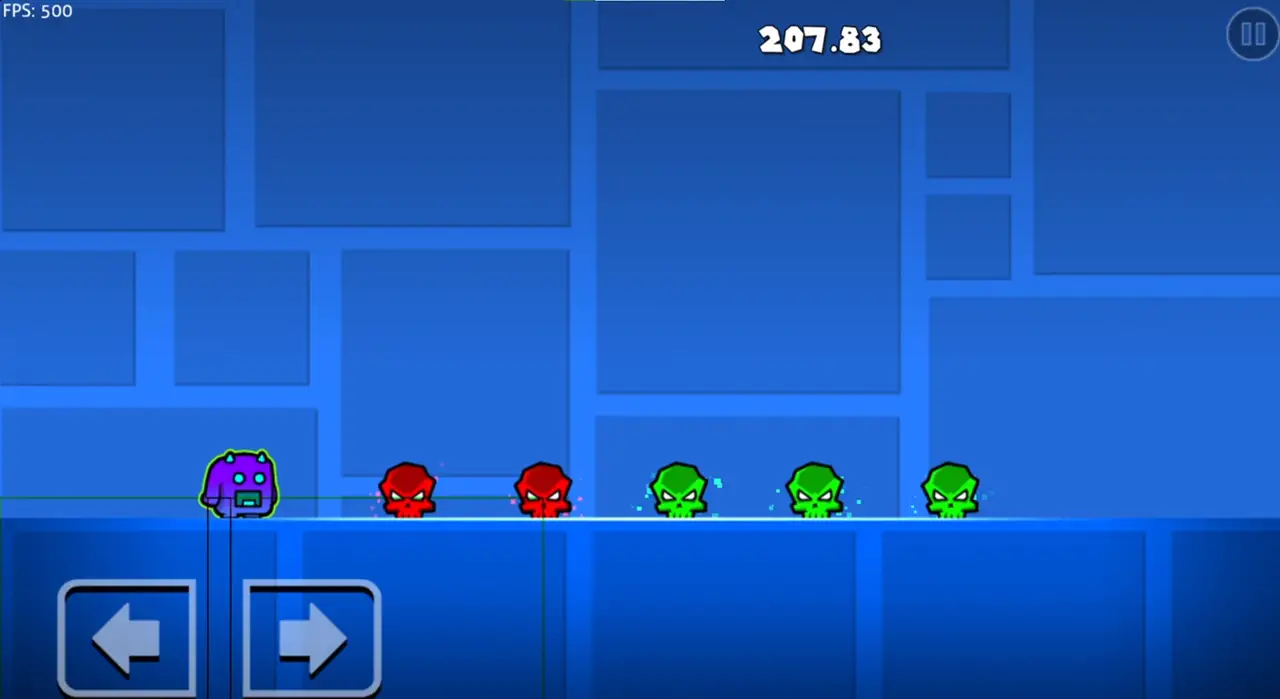 New Geometry Dash 2.2 platformer controls.