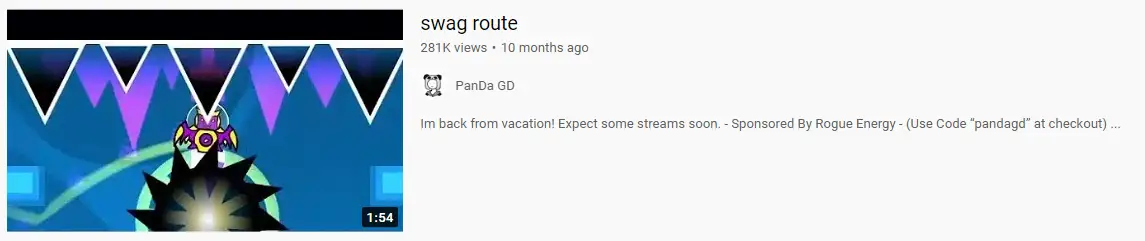 Geometry Dash Swag Route