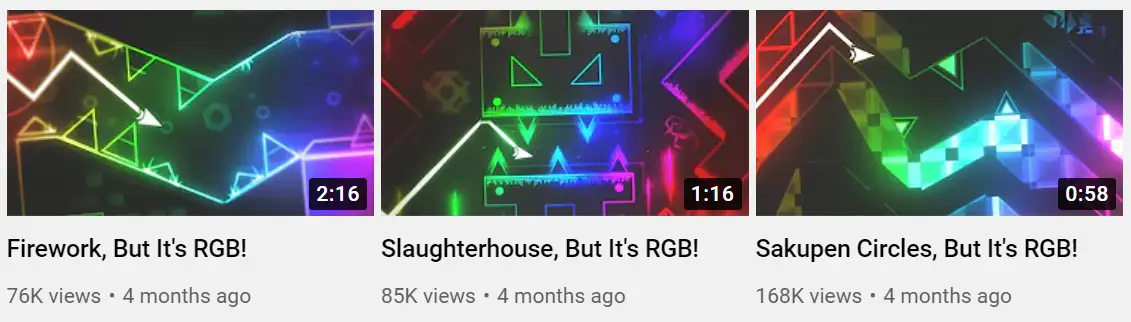 Geometry Dash Levels, But It's RGB